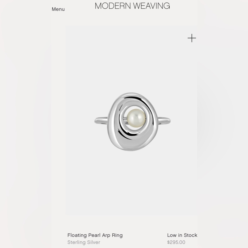 Modern Weaving • Floating Pearl Arp Ring 🐚 - Picture 5 of 8
